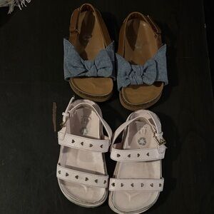 GAP Kids Sandals - Brown with Blue Bow & Pink with Studs